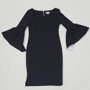 Calvin Klein Bell-Sleeve Sheath Dress Sz 8